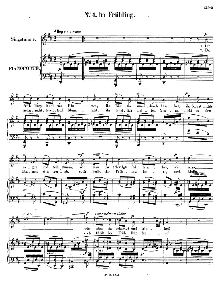 Im Fruhling - Mendelssohn | PDF