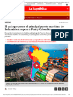 Sudamérica - Brasil - El País Que Posee El Principal Puerto Marítimo de Sudamérica - Supera A Perú y Colombia