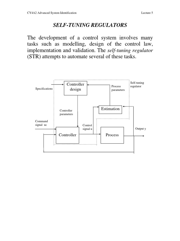 Self-Tuning Regulators in Control Systems | PDF | Control Theory ...