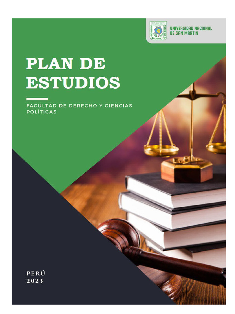 Plan de Estudios en Derecho UNSM | PDF | Plan de estudios | Aprendizaje