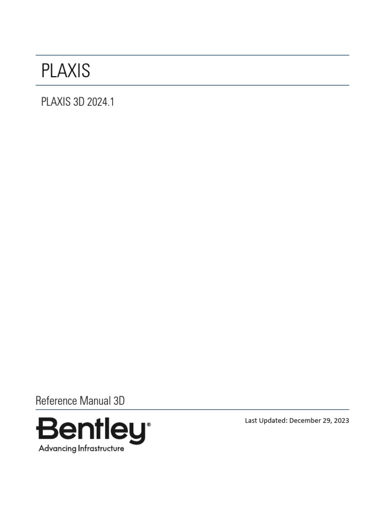 PLAXIS 3D 2024 Reference Manual | PDF | Menu (Computing) | Command Line ...