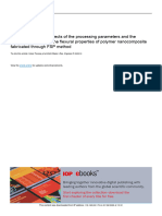 Investigation On The Effects of The Processing Parameters and The Number of Passes On The Flexural Properties of Polymer Nanocomposite Fabricated Through FSP Method