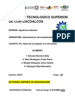 Reporte Mantenimiento