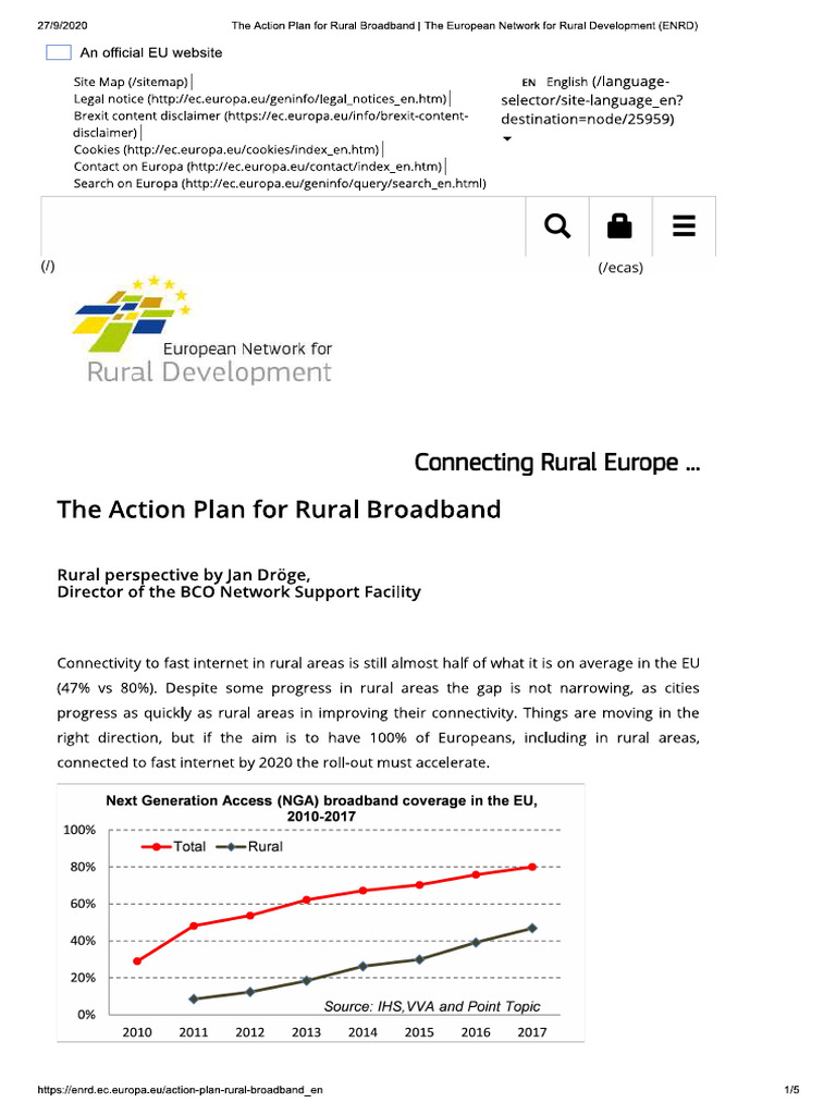 European Networt Rural Development The Action Plan For Rural Broadband ...