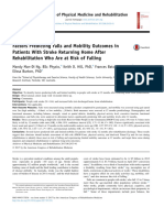 Factors Predicting Falls and Mobility Outcomes in Patients With Stroke Returning Home After Rehabilitation Who Are at Risk of Falling