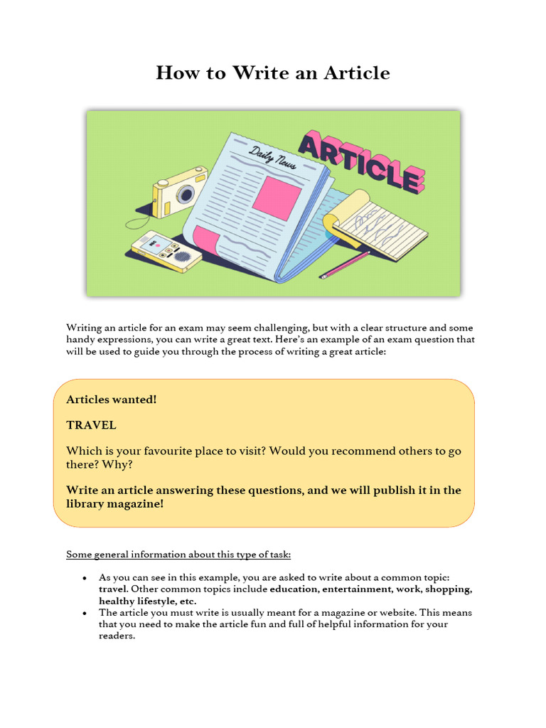 How to Write an Engaging Article | PDF | Linguistics