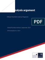 William MacAskill and Andreas Mogensen - Paralysis - Argument