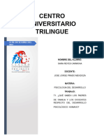 T1. Qué Saben Los Padres de Familia y Los Docentes Respecto Del Desarrollo Psicológico Humano