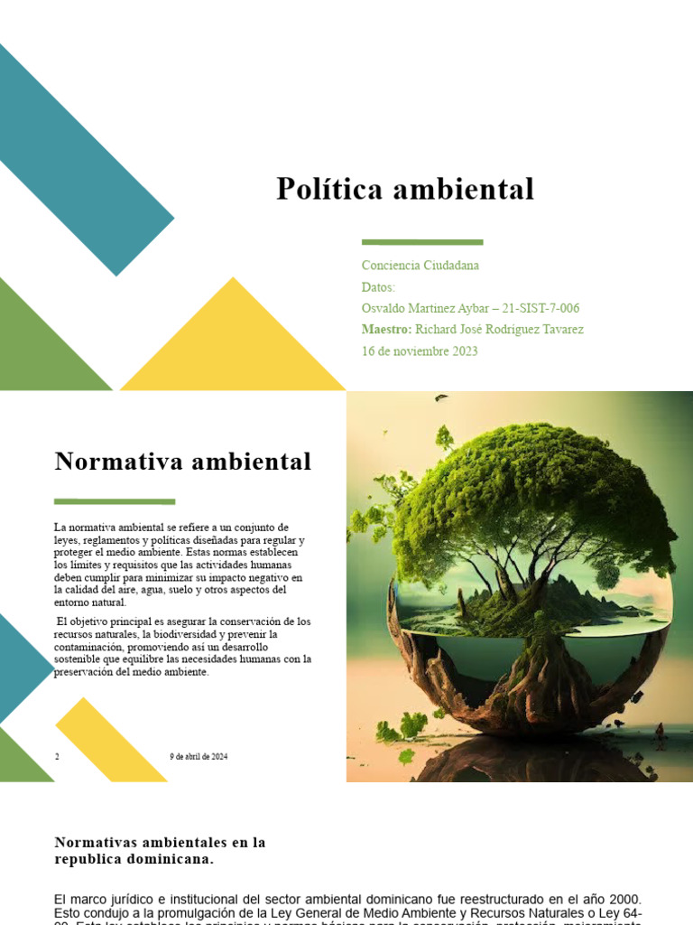 Normativa Ambiental en República Dominicana | PDF | Sustentabilidad ...
