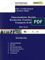 TEMA IV. 00 Almacenado, Barrido, Recoleccion, Transferencia y Transporte de RS