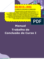 Resolução - (032 99116 - 4945) - Manual Trabalho de Conclusão de Curso i – Farmácia