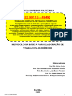 Resolução - (032 99116 - 4945) – Metodologia Básica Para Elaboração de Trabalhos Acadêmicos - Agrarias e Ambiental