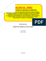 Resolução - (032 99116 - 4945) - Cinemática e Dinâmica de Corpo Rígido