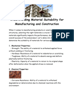 Understanding Material Suitability For Manufacturing and Construction