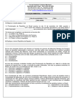 Avaliação Bimestral - 9 ano (Alfié)