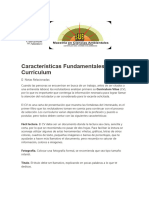 Características Fundamentales de Un Currículum