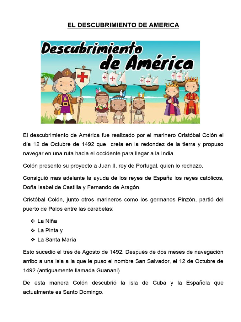 El Descubrimiento De America Pdf