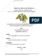 Análisis de la eficiencia de medidores Parshall vs RBC instalados en el Valle de Chicama