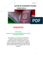 Curso de Gestión de Ciudadanía Italiana - Modulo 1
