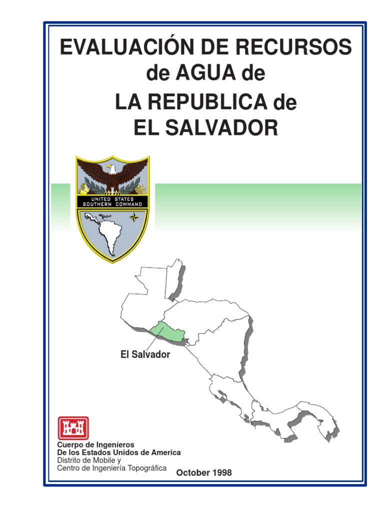 Evaluación de Recursos Hídricos en El Salvador | PDF | Agua subterránea ...