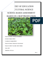 Agriculture Science 2 SBA 2024