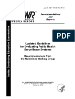 2001 CDC Guidelines Evaluating Public Health Surveillance