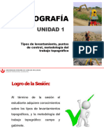 Sesión 2 - Tipos de Levantamiento - Puntos de Control - Metodología Del Trabajo Topográfico