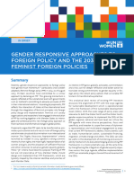 Gender responsive approaches to foreign policy