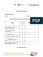 Lista Cotejo Ciencias Sociales