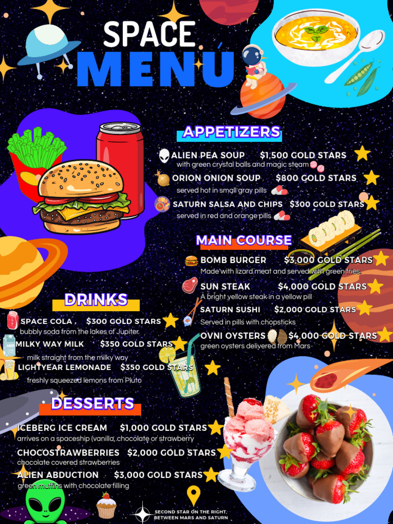 Galactic Menu: Unique Space Dishes | PDF