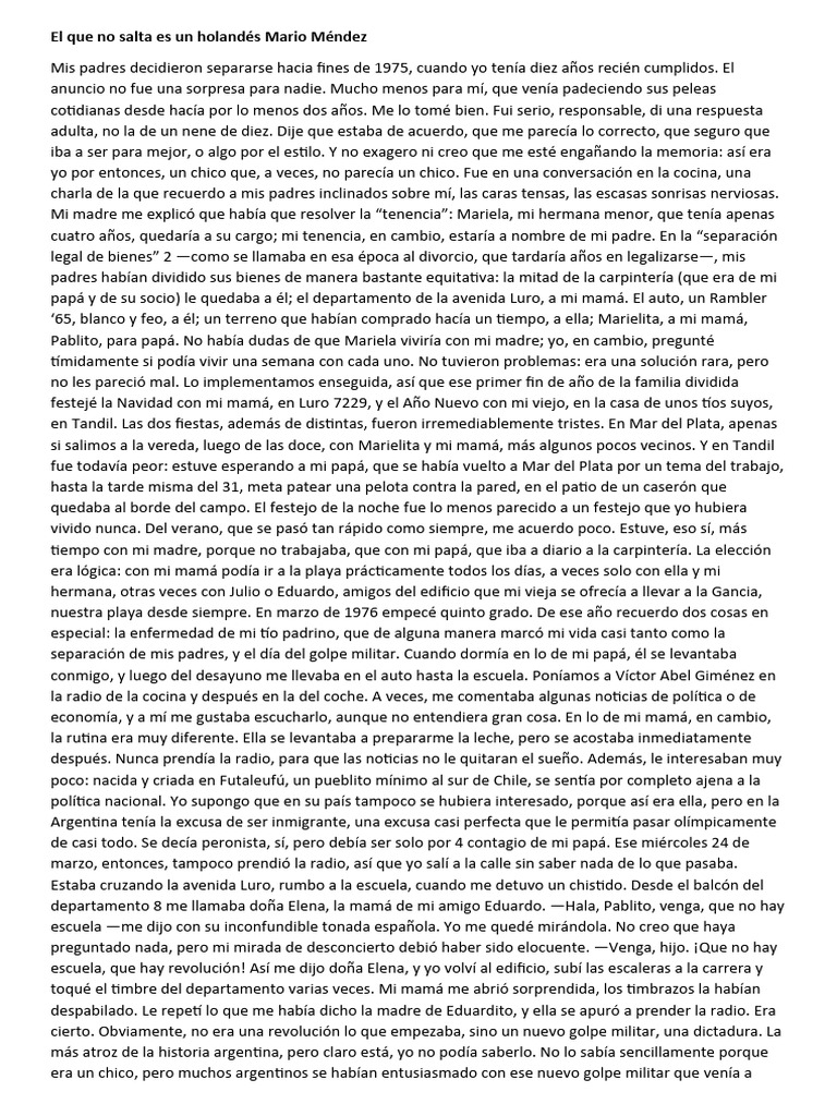 El Que No Salta Es Un Holandés Mario Méndez Pdf