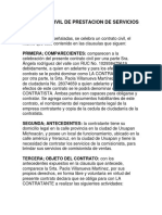 Contrato Civil de Prestacion de Servicios