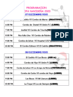 Programacion Copa Navideña 7 - 12 Diciembre