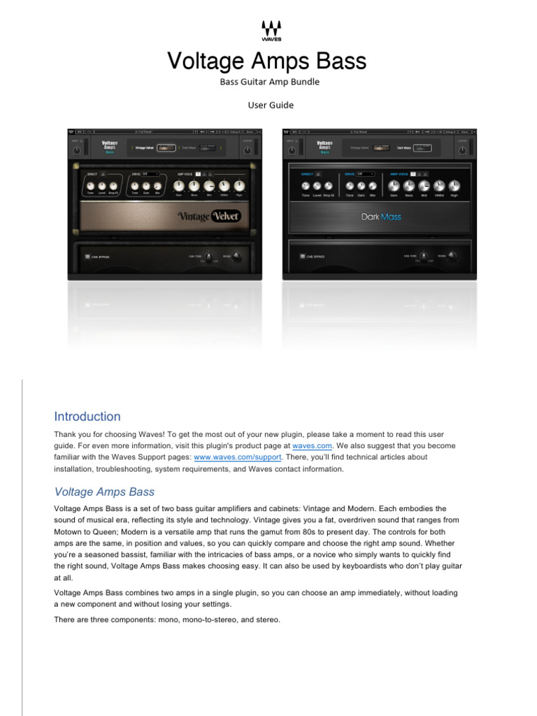 Voltage Amps Bass | PDF | Amplifier | Equalization (Audio)