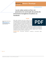 Da Rua Às Redes Sociais On Line: Um Mapeamento Da Construção Das Pautas Do Movimento Transgênero Brasileiro No Facebook