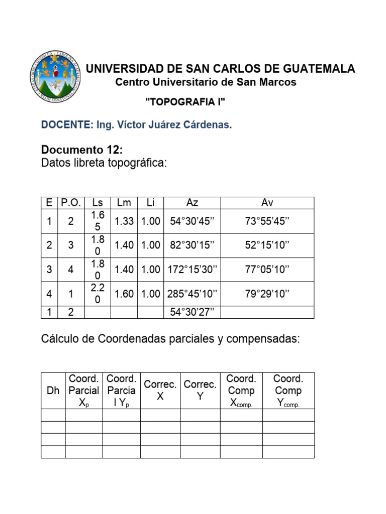 2 2 022 documento 17 error de cierre lineal topografia i 1 pdf