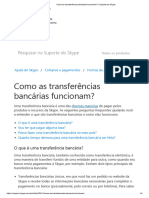 Como As Transferências Bancárias Funcionam - Suporte Do Skype