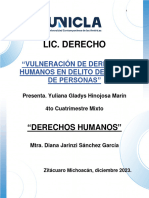 VULNERACION DE DERECHOS HUMANOS EN TRATA DE PERSONAS
