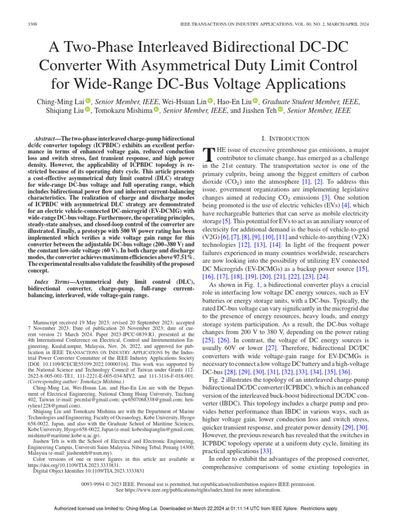 Interleaved Bidirectional DC-DC Converter | PDF | Electrical ...
