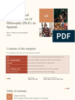 Spanish Cultural Studies - Doctor of Philosophy (Ph.D.) in Spanish by Slidesgo
