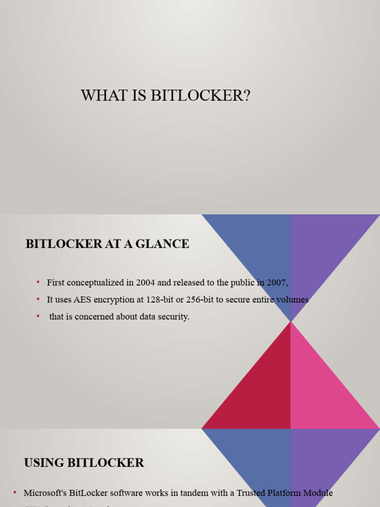 Lecture 10 - What Is Bitlocker | PDF