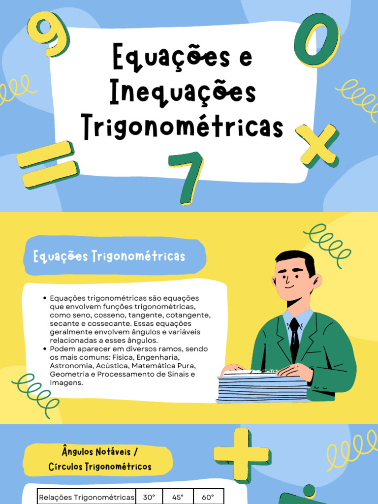 Equações e Inequações Trigonométricas | PDF | Trigonometria | Equações