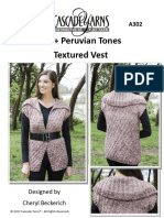 Textured Vest in Cascade Yarns Eco Peruvian Tones A302 Downloadable PDF - 2