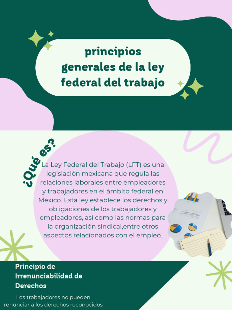 Principios Generales de La Ley Federal Del Trabajo - 20240303 - 203956 ...
