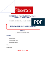 INFORME DEL FOCUS GROUP Mermelada de Aguaymanto y Cushuro Final