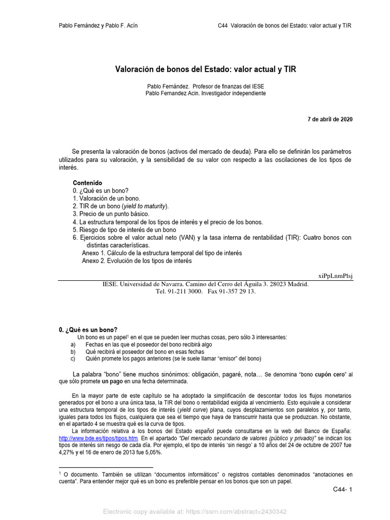 c44-valoracion-de-bonos-del-estado-valor-actual-y-tir-pdf-tasas-de