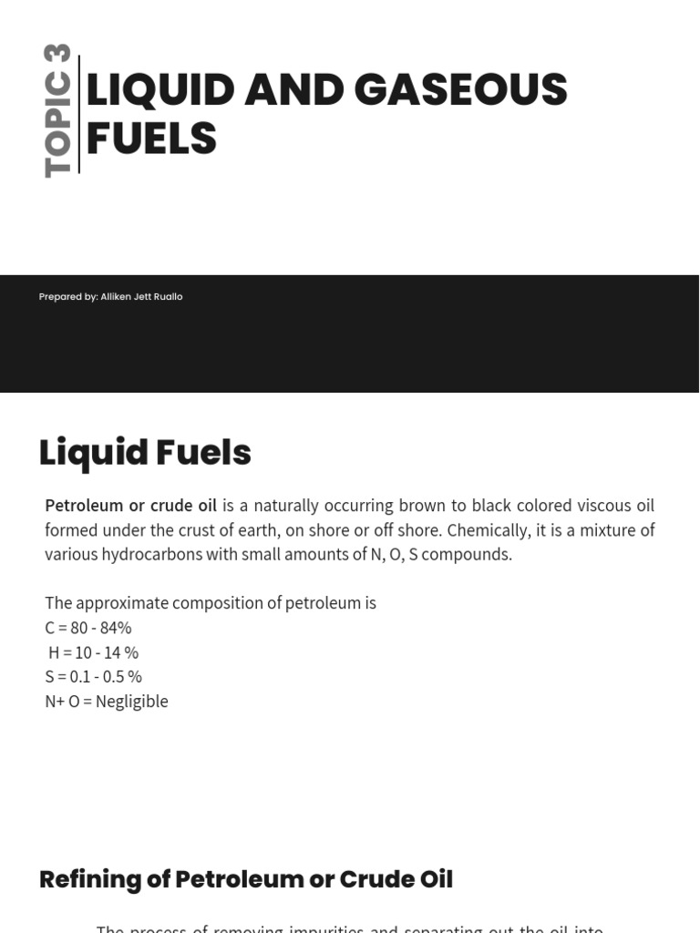 Combustion Engineering Liquid and Gaseous Fuels PDF Petroleum