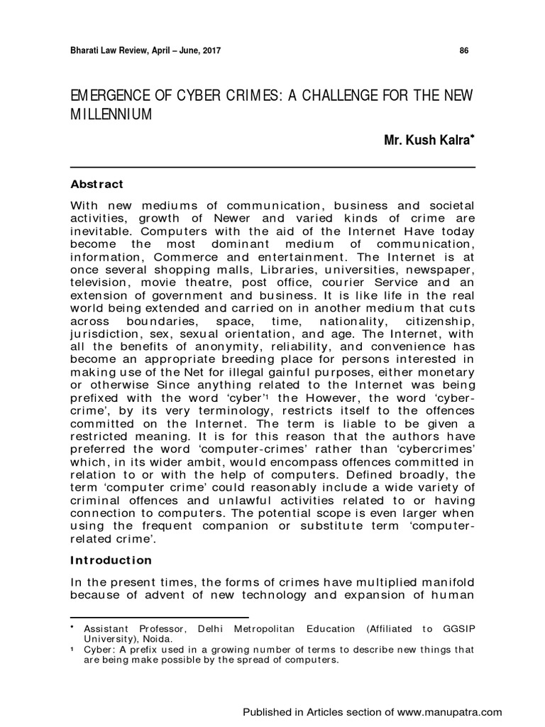 Cyber Crimes: Challenges in the Digital Age | PDF | Cybercrime | Crimes