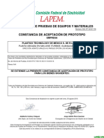 Constancia Aceptacion de Prototipo CORR Conduit