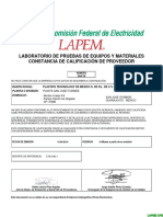 Constancia Calificacion de Proveedor LAPEM